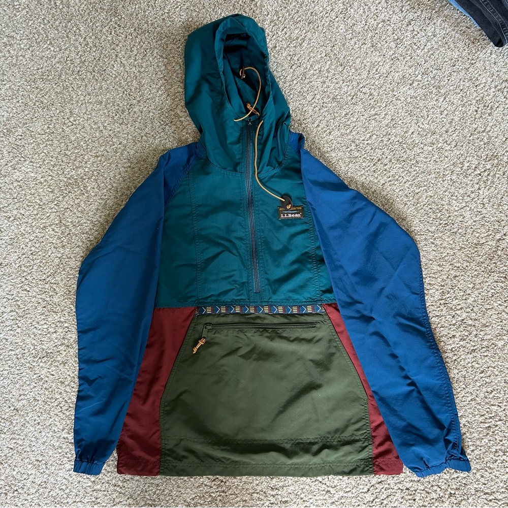 LL Bean Color Blocked Windbreaker Men’s Size S